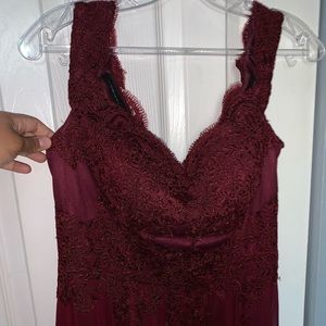 Burgundy long dress size L